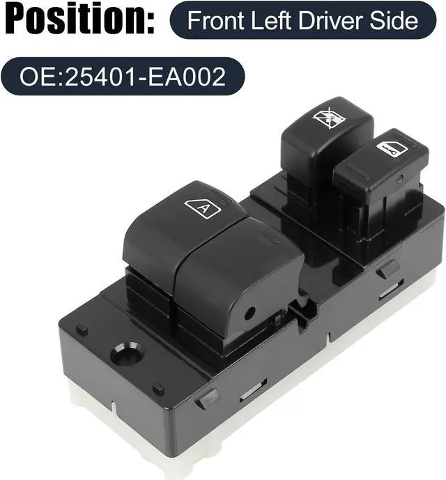 Alt view image 2 of 6 - 25401-EA002 Power Window Switch Front Driver Left Side for Nissan Frontier 2005-2007