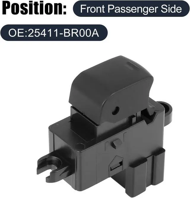 Alt view image 2 of 6 - 25411-BR00A Power Window Switch Front Right Side for Nissan