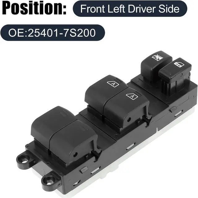 Alt view image 7 of 7 - 25401-7S200 Power Window Switch Front Driver Left Side for Nissan Titan 2004-2014
