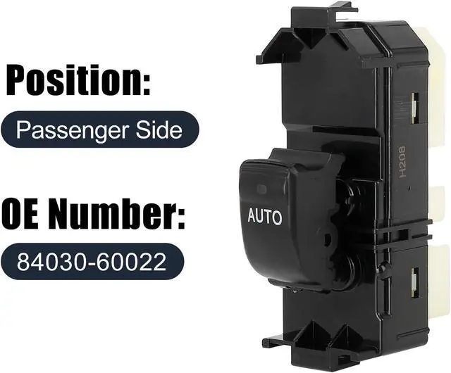 Alt view image 2 of 7 - 84030-60022 Power Door Window Switch Front Right Side for Toyota Land Cruiser 1998-2007