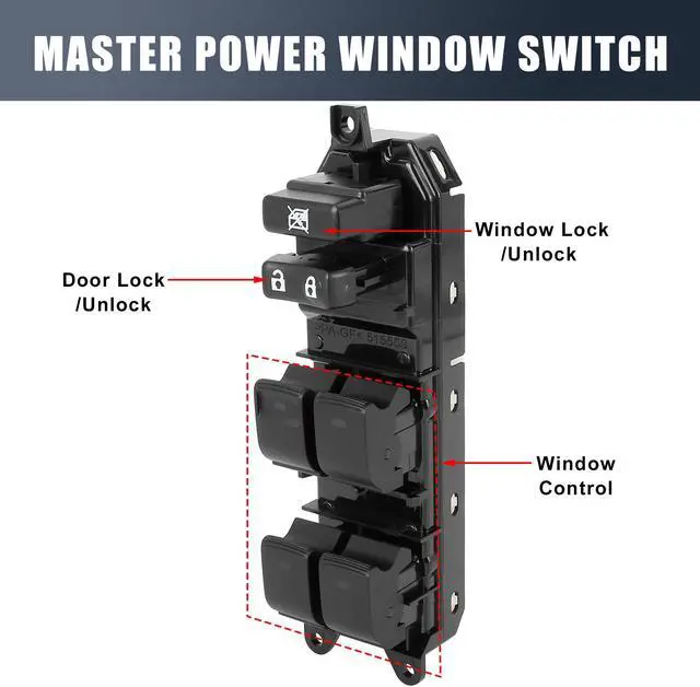 Alt view image 6 of 7 - 84040-06020 Car Power Door Window Switch Front Driver Left Side for Toyota Prius 2010-2015