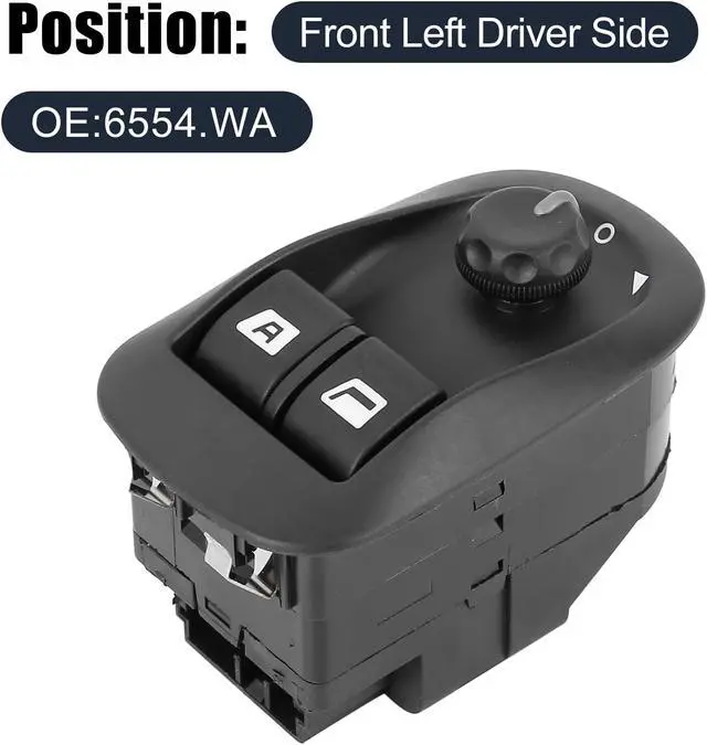 Alt view image 2 of 7 - 6554.WA Automobile Power Door Window Switch Front Driver Left Side for Peugeot 306 206