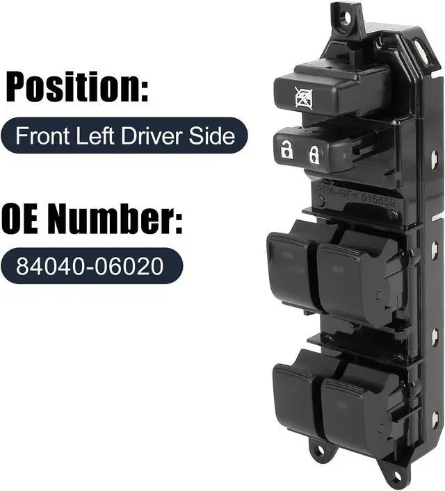 Alt view image 5 of 7 - 84040-06020 Car Power Door Window Switch Front Driver Left Side for Toyota Prius 2010-2015