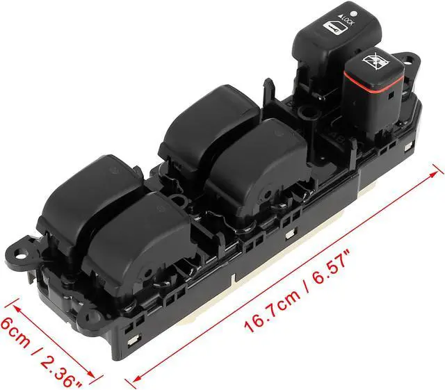 Alt view image 6 of 7 - 84040-60091 Power Door Window Switch Front Driver Left Side for Toyota Land Cruiser 2003-2007
