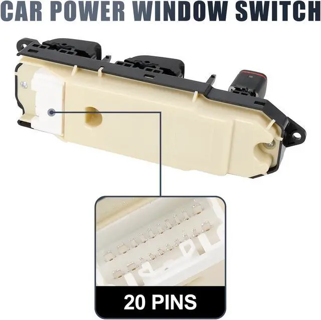 Alt view image 4 of 7 - 84040-60091 Power Door Window Switch Front Driver Left Side for Toyota Land Cruiser 2003-2007
