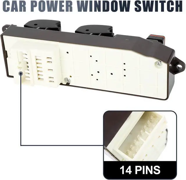 Alt view image 4 of 7 - 84820-04020 Car Power Door Window Switch Front Driver Left Side Replacement for Toyota Tacoma 2001-2004
