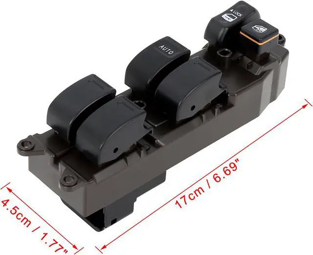 Alt view image 2 of 7 - 84820-01020 Power Door Window Switch Front Driver Left Side for Toyota Matrix 2003-2008