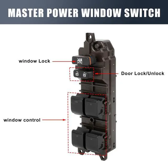 Alt view image 3 of 7 - 84040-33070 Power Door Window Switch Front Driver Left Side for Lexus ES350 2007-2012