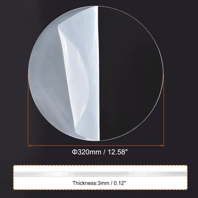 Alt view image 2 of 3 - Acrylic Sheet Circle Round Disc,Clear,3mm Thick,13" Diameter,Acrylic Round Sheet(320mm)