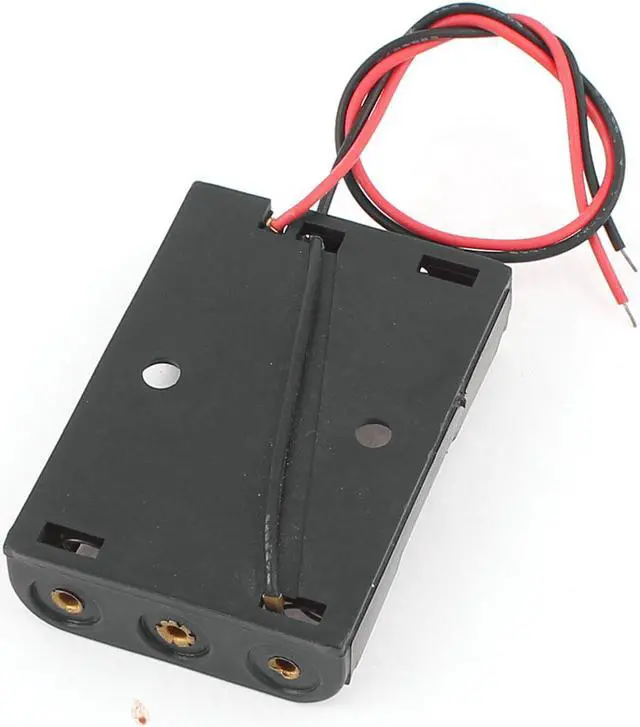 Alt view image 2 of 2 - Unique Bargains Plastic Spring Load Wires Batteries Box Case for 3x1.5V AAA Battery