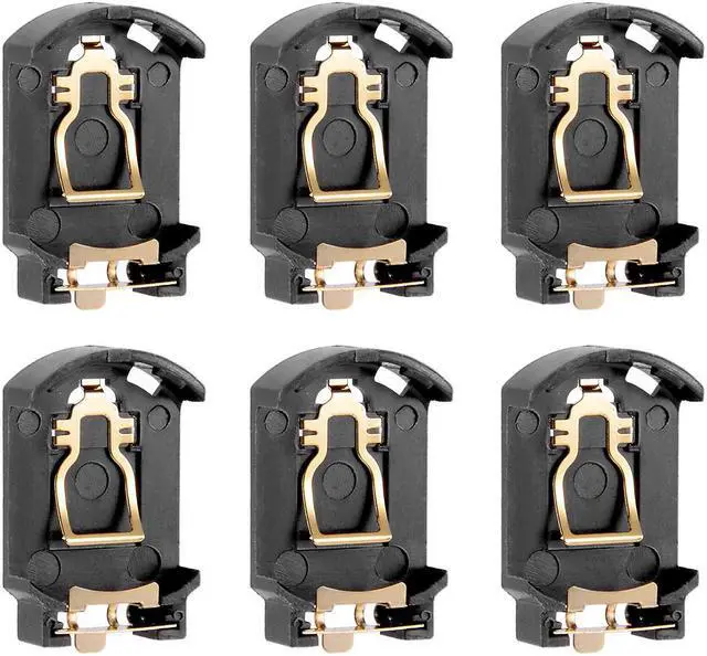 Main image of 6PCS Brown Plastic Housing CR2032 Button Cell Battery Socket Holder Case