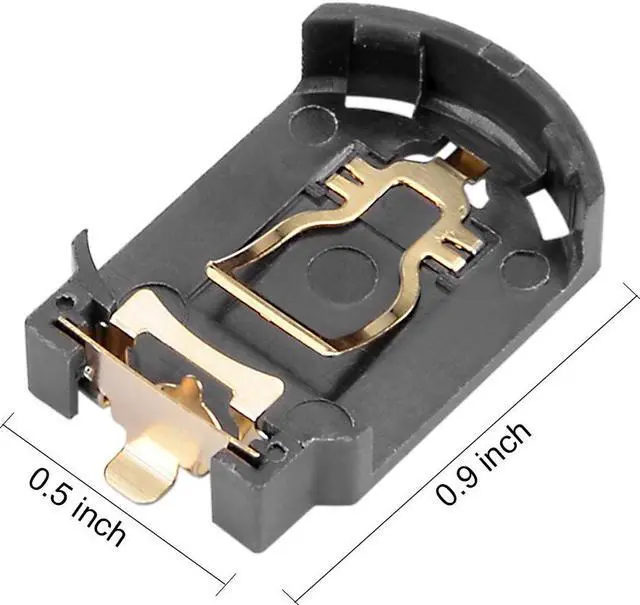 Alt view image 4 of 4 - 6PCS Brown Plastic Housing CR2032 Button Cell Battery Socket Holder Case