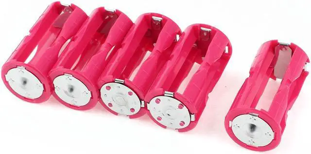 Main image of Unique Bargains 5pcs OFuchsia Battery Holder for 3 x 1.5V AAA Batteries Flashlight Torch