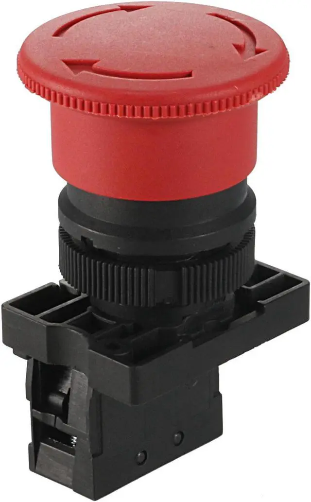 Alt view image 2 of 2 - ZB2-BE102C Emergency Stop Latching Red Sign Push Button Switch NC 240V 3 Amp