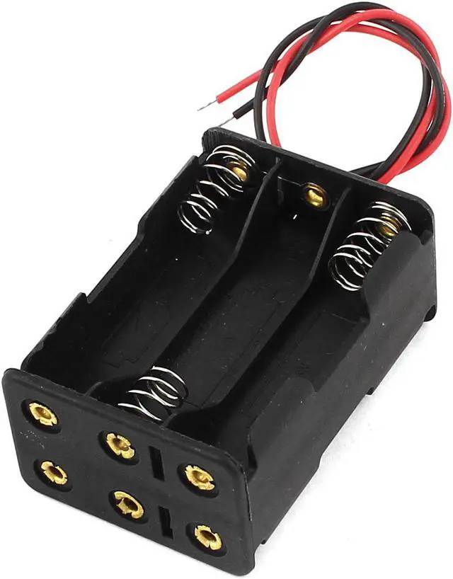 Alt view image 2 of 2 - Unique Bargains Black Two Layers 6 x 1.5V AAA Batteries Holder Case Box w Wire Leads