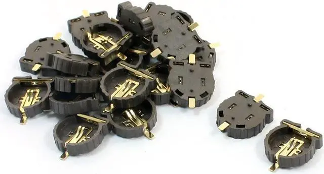 Main image of 20Pcs PCB Surface Mouting CR1220 Button Cell Battery Holder Coffee Color