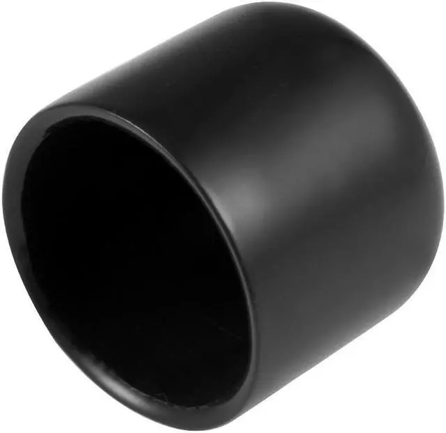Main image of 25pcs Rubber End Caps 7/8"(22mm) ID Vinyl Round End Cap Cover Screw Thread Protectors Black