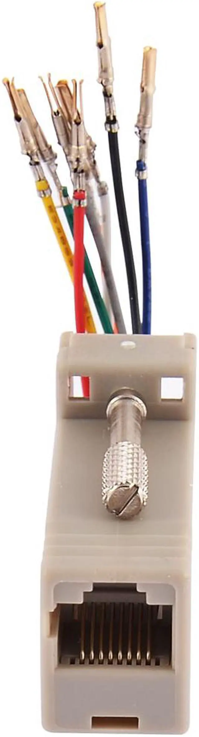 Alt view image 3 of 5 - RS232 DB9 Male Connector to RJ45 Female Ethernet Adapter Gray