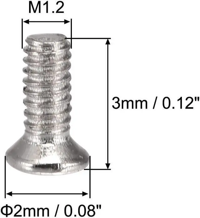 Alt view image 3 of 3 - M1.2 x 3mm Phillips Screw Fastener Silver Tone for Laptop PC TV Fan Audio Switch 350pcs