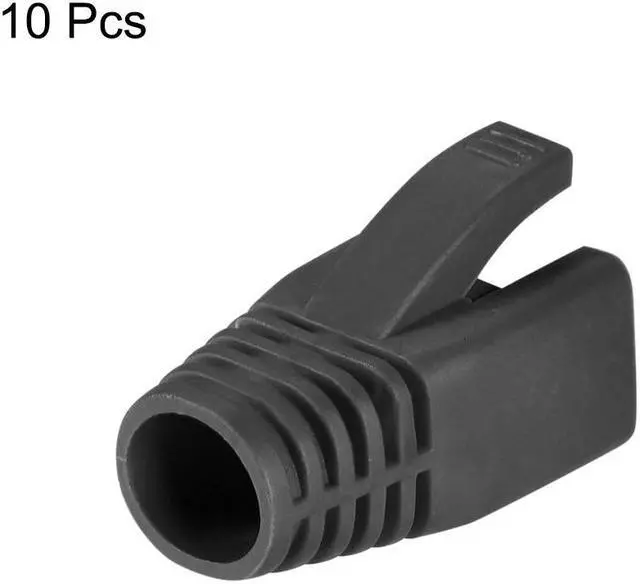 Alt view image 2 of 3 - RJ45 Boots Cover Anti Dust Protector for Network Cable CAT6 CAT7 8.5mm Hole Dia Black Plastic 10Pcs