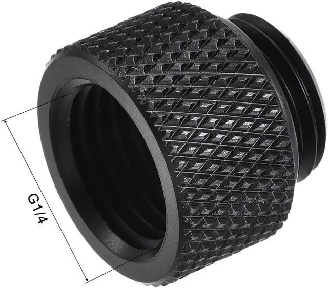 Alt view image 3 of 5 - Male to Female Extender Fitting G1/4 x 10mm for PC Water Cooling System Black 4pcs