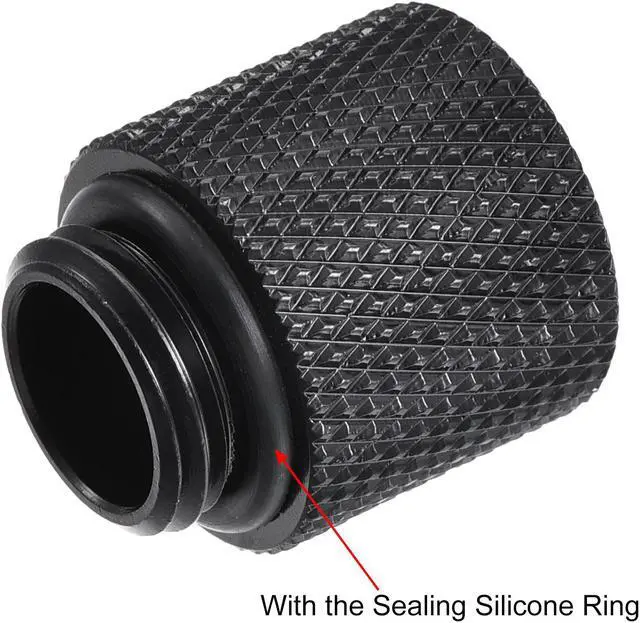 Alt view image 4 of 5 - Male to Female Extender Fitting G1/4 x 15mm for PC Water Cooling System Black