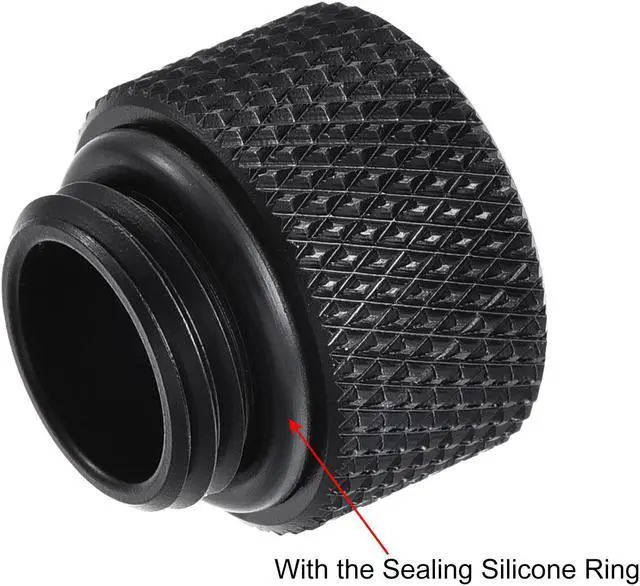 Alt view image 4 of 5 - Male to Female Extender Fitting G1/4 x 10mm for PC Water Cooling System Black 4pcs