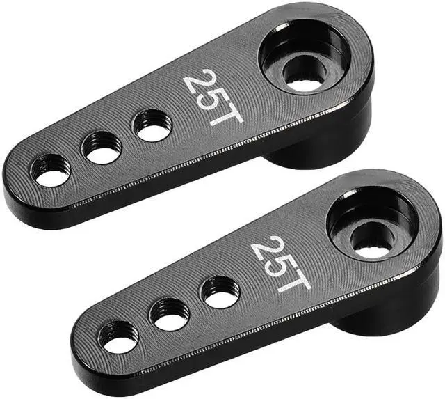 Main image of 2PCS RC Products 25T Aluminum Servo Horn for RC Hobby Model Truck Buggy Futaba - Black