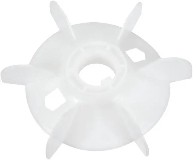 Main image of 1Pcs 180*38mm D Shaft Replacement White Plastic 6 Impeller Motor Fan Vane