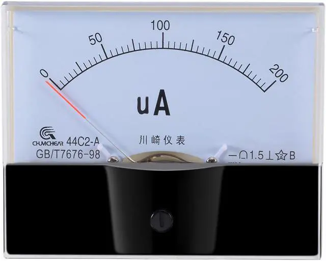 Main image of 44C2-A Analog Current Panel Meter DC 200uA Ammeter for Circuit Testing Ampere Tester Gauge 1 PCS