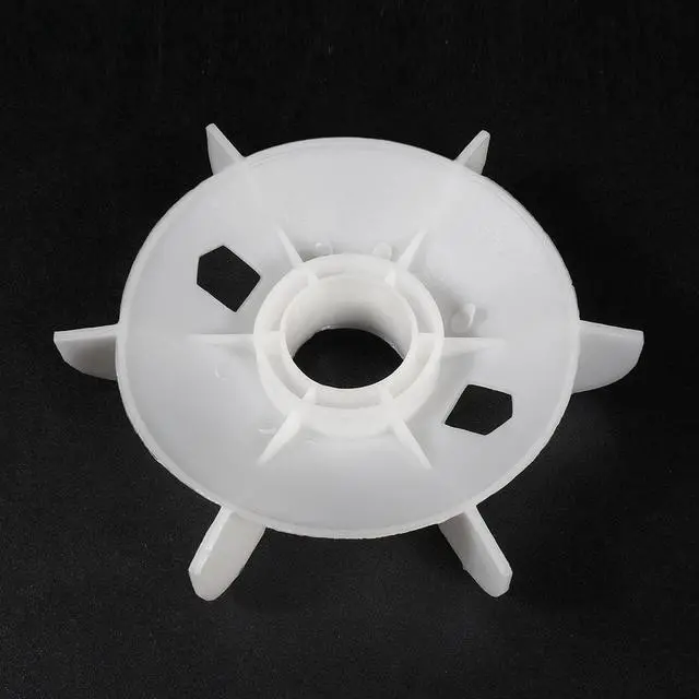 Alt view image 3 of 4 - 1Pcs 180*38mm D Shaft Replacement White Plastic 6 Impeller Motor Fan Vane