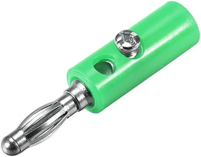 Main image of 4mm Banana plugs Speaker Wire Cable Screw Plugs Connectors Green 10pcs Jack Connector