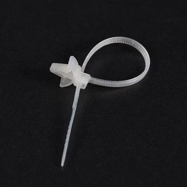 Alt view image 4 of 4 - Cable Zip Ties 6 Inch Push Mount Winged Nylon Wire Cord Strap White 200pcs