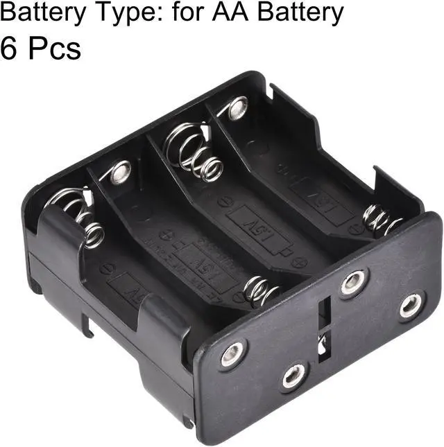 Alt view image 3 of 6 - Battery Case Storage Box 8 Slots x 1.5V Battery Holder for 8 x AA Battery with Standard Snap Connector 6 Pcs