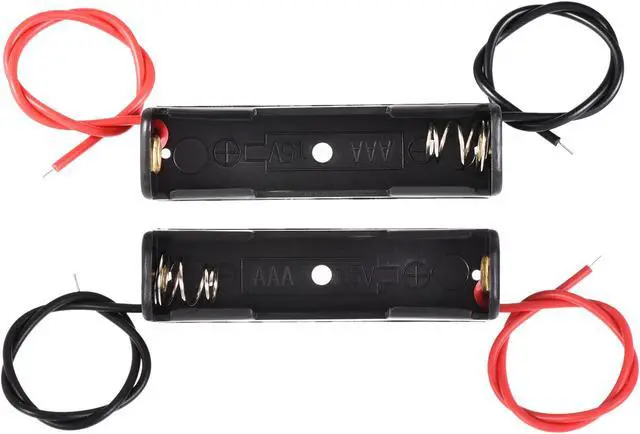 Alt view image 5 of 6 - Battery Case Storage Box 1 Slot x 1.5V 2-Wire Lead for 1 x AAA Battery 10 Pcs