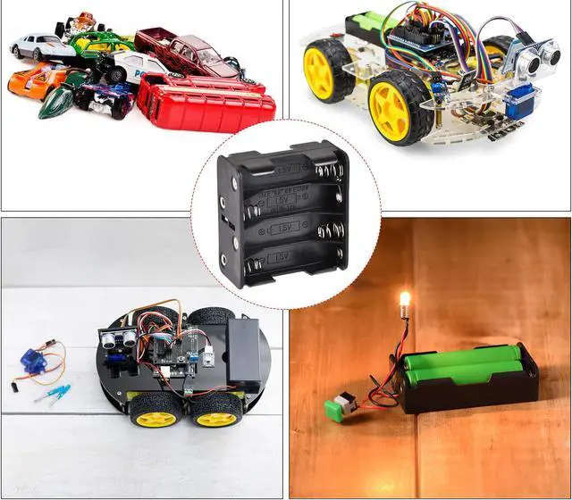 Alt view image 6 of 6 - Battery Case Storage Box 8 Slots x 1.5V Battery Holder for 8 x AA Battery with Standard Snap Connector 6 Pcs