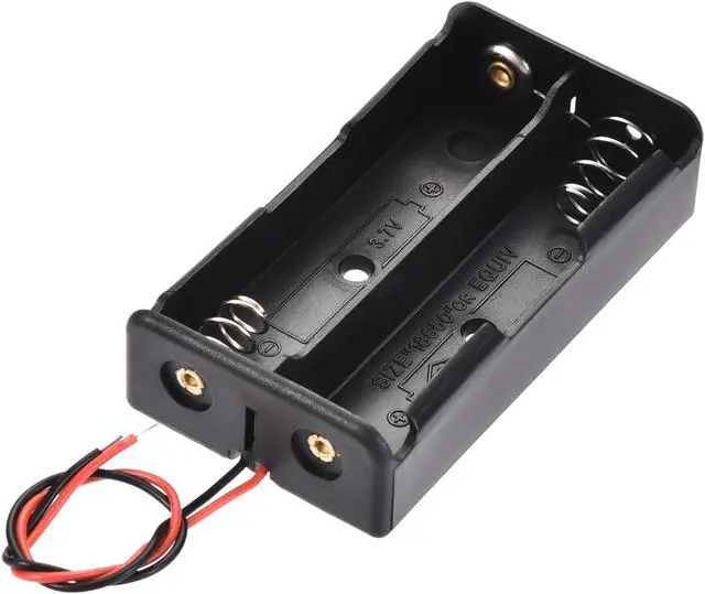 Main image of Battery Case Storage Box 2 Slots x 3.7V 2-Wire Lead for 2 x 18650 Battery 10 Pcs