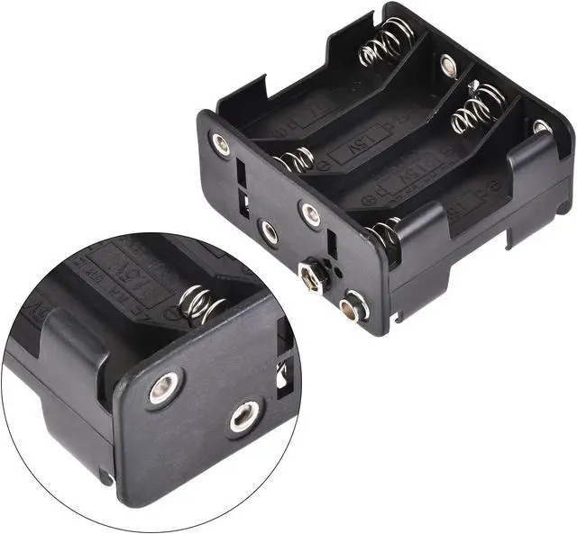 Alt view image 4 of 6 - Battery Case Storage Box 8 Slots x 1.5V Battery Holder for 8 x AA Battery with Standard Snap Connector 6 Pcs