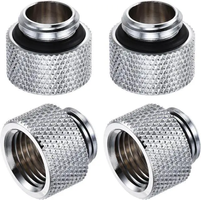 Main image of Male to Female Extender Fitting G1/4 x 10mm for PC Water Cooling System Silver 4pcs