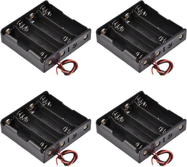 Main image of Battery Case Storage Box 4 Slots x 3.7V 2-Wire Lead for 4 x 18650 Battery 4 Pcs