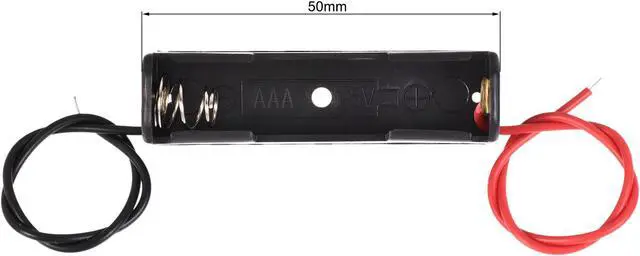 Alt view image 2 of 6 - Battery Case Storage Box 1 Slot x 1.5V 2-Wire Lead for 1 x AAA Battery 10 Pcs