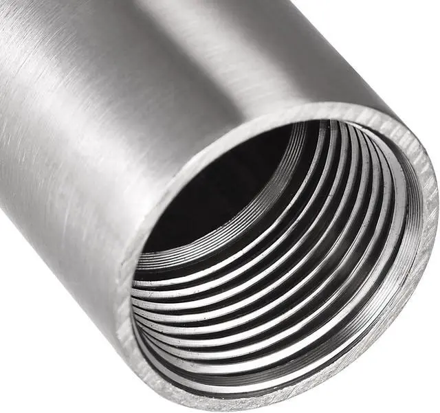 Alt view image 6 of 6 - Shower Head Extension Arm Stainless Steel G3/4 Male to G3/4 Female Thread 100mm Length Cast Pipe Fitting Coupler