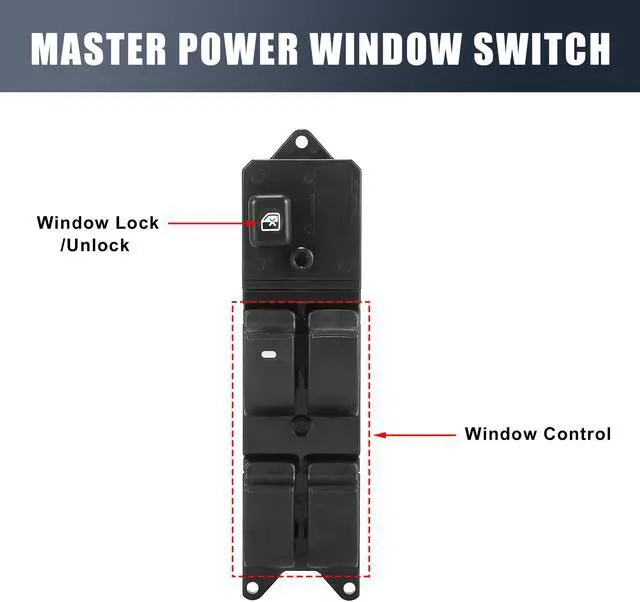 Alt view image 3 of 6 - Front Left Side Master Power Window Switch Lift Button Panel for Mitsubishi Lancer Kombi L200 Pajero MR587942