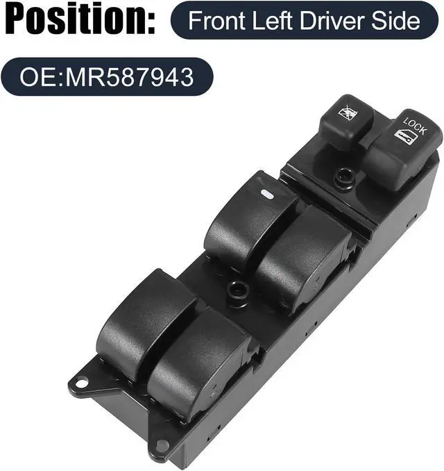 Alt view image 2 of 6 - Front Left Side Master Power Window Switch Lift Button Panel for Mitsubishi Galant 2008-2009 MR587943