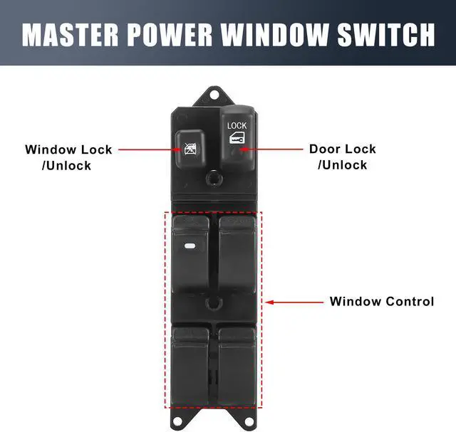 Alt view image 3 of 6 - Front Left Side Master Power Window Switch Lift Button Panel for Mitsubishi Galant 2008-2009 MR587943