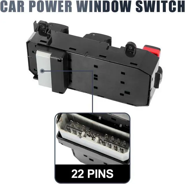 Alt view image 4 of 6 - 35750-SWA-K01/35750SWAK01 Car Power Window Control Switch Master Window Switch Front Left for Honda CR-V 2007-2008 2010-2011