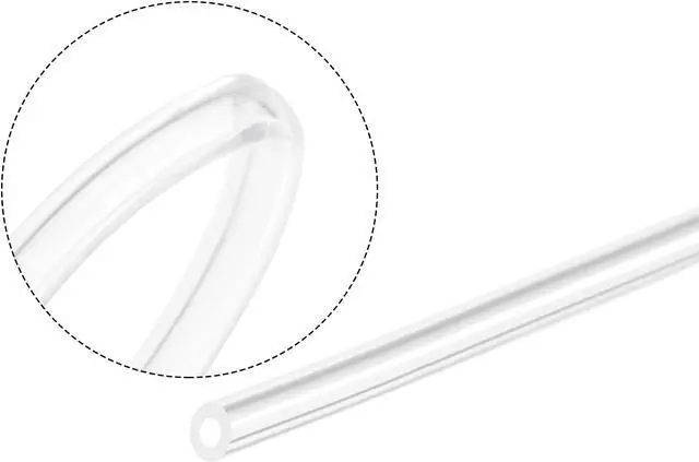 Alt view image 4 of 5 - Clear Silicone Tubing, 1/16"(1.6mm) ID 1/8"(3.2mm) OD 1/32" Wall 3.3ft, Flexible Silicone Tube for Air Water Pipe Pump Transfer