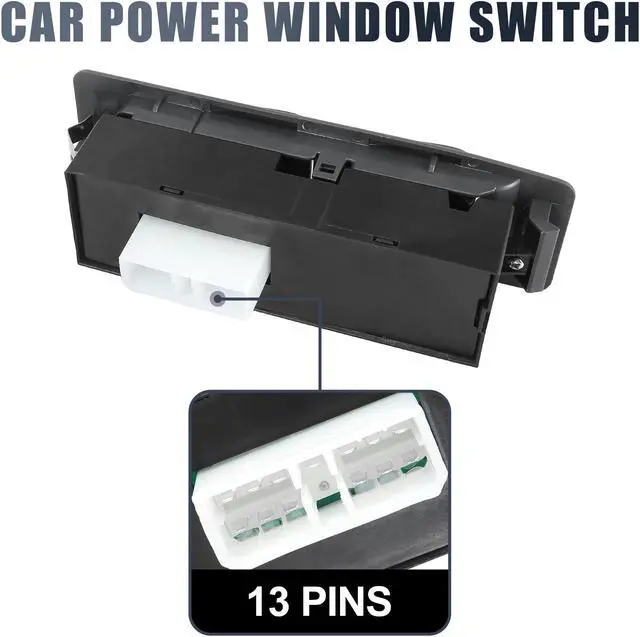 Alt view image 4 of 6 - Front Left Side Master Power Window Switch Lift Button Panel for Mitsubishi Montero 1990-2002 MR753373
