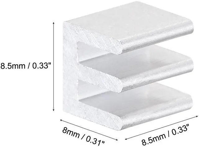 Alt view image 3 of 4 - 8.5x8.5x8mm Silver Tone Self Adhesive Aluminum Heatsink Electronics Cooler for IC, MOS 20 Pcs