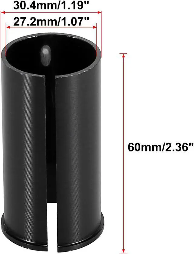 Alt view image 4 of 5 - 27.2 to 30.4mm Bicycle Bike Seat Post Tube Adapter Seatpost Reducing Sleeve Adapter Aluminium Alloy Black